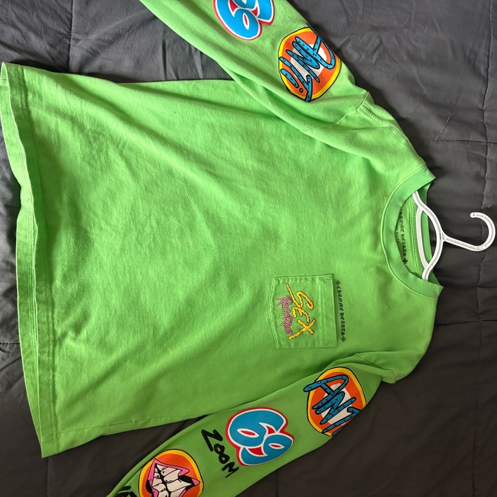 Chrome Hearts Vibrant Green Kids Long Sleeve Tee